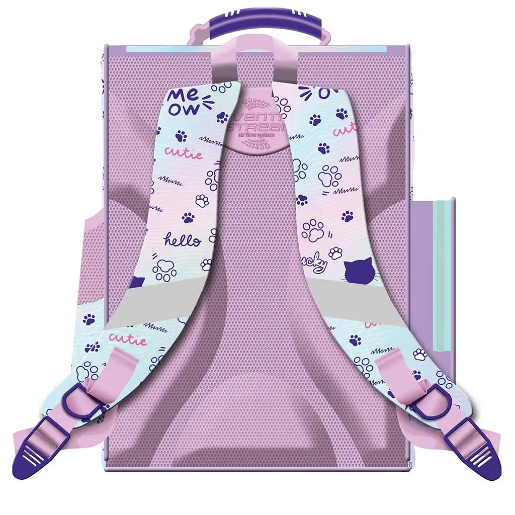 My Little Friend - Пастелна Кити котешка ергономична ученическа раница, раница 35,5x27,5x16cm изображение 2
