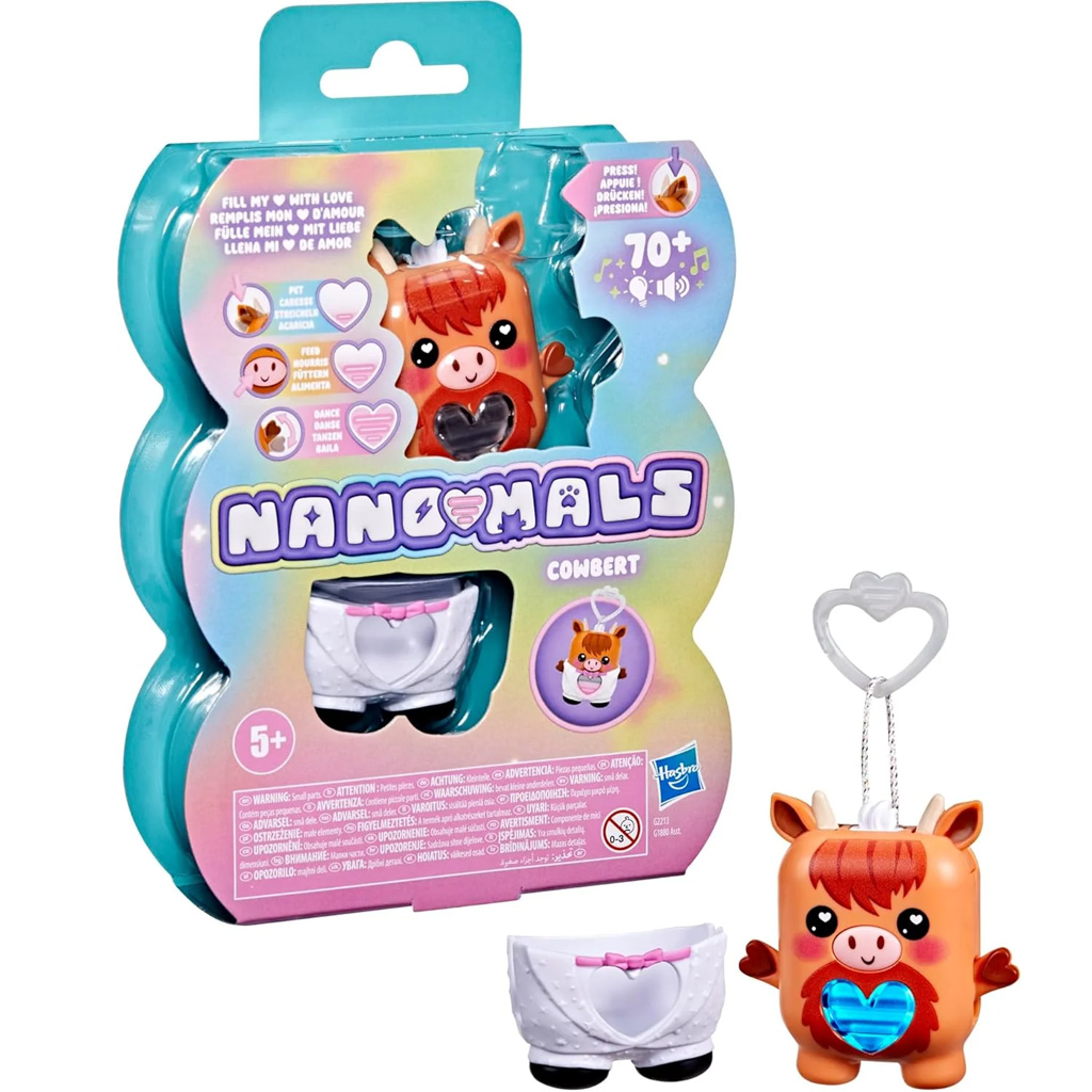 Nano-mals: Cowbert интерактивна електронна фигура на теле – Hasbro изображение 1