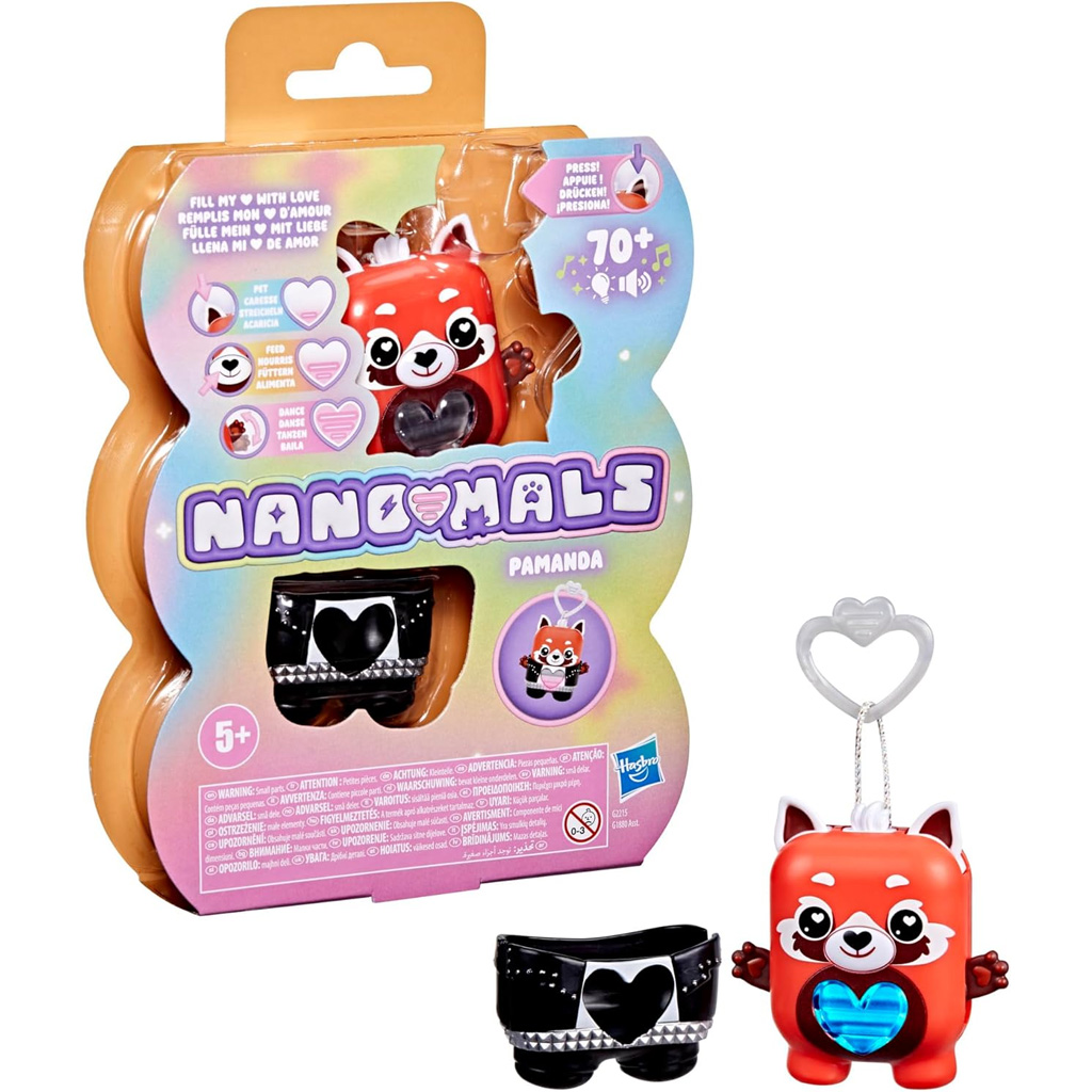 Nano-малс: Pamanda интерактивна електронна червена панда фигура – Hasbro изображение 1