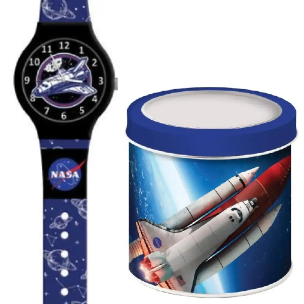 NASA аналогов часовник в метална кутия изображение 1