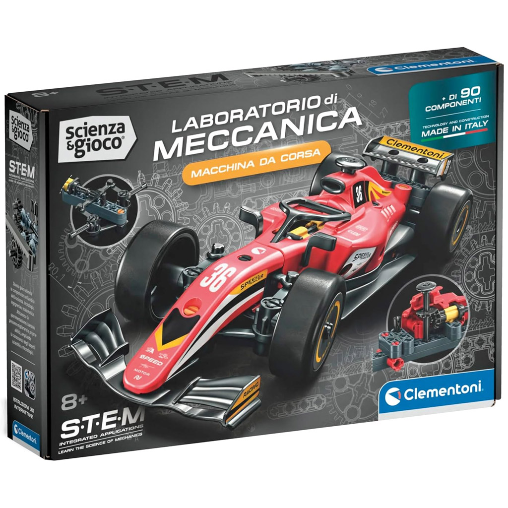 Наука и игра: Червен състезателен автомобил Speed Racer - Clementoni изображение 1