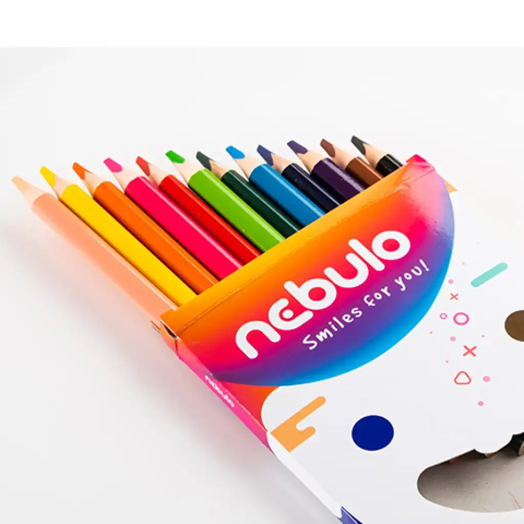 Nebulo: Джъмбо триъгълна цветна моливна комплектация 12бр. изображение 2