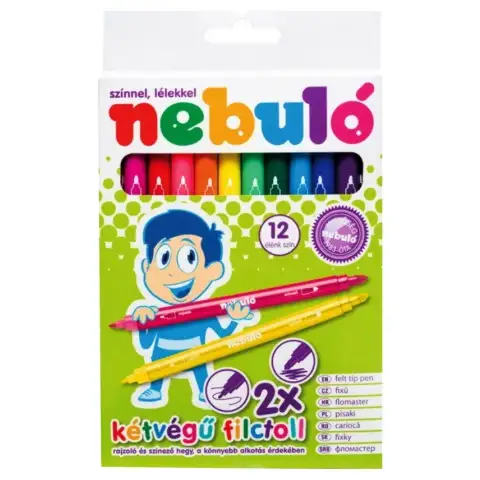 Nebulo: Комплект двустранни флумастери 12бр изображение 2