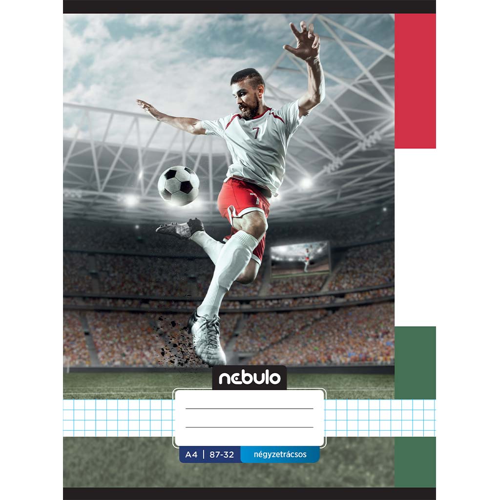 Nebulo: Квадратен футболен тетрадка HUN с мотиви 87-32 A/4 изображение 1