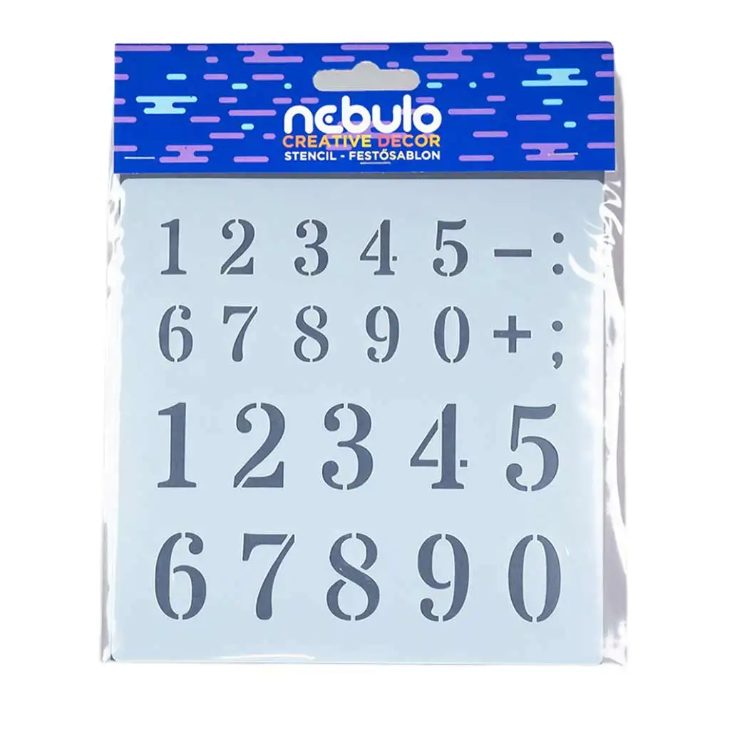 Nebulo: Малки числа пластмасов шаблон лист изображение 1