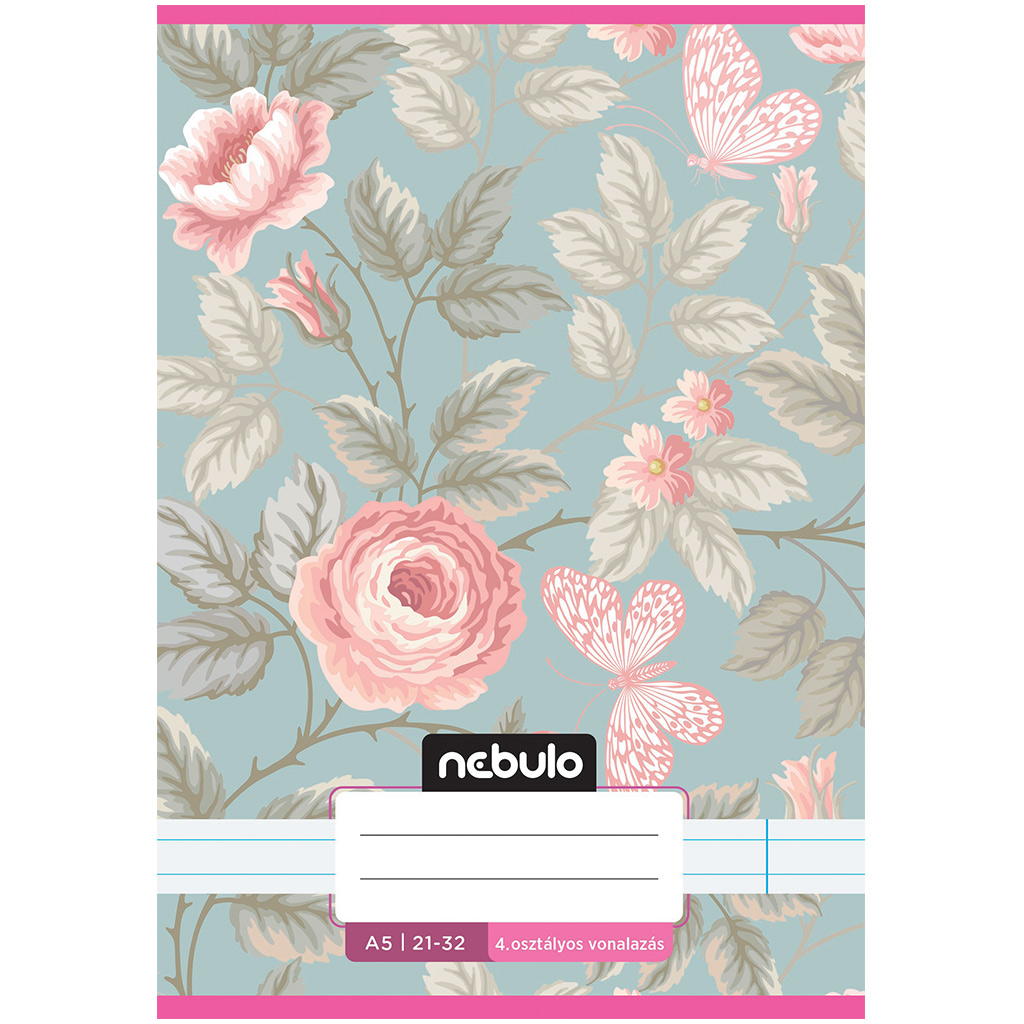 Nebulo: Печатен тетрадка с розов модел за 4-ти клас 21-32 A/5 изображение 1
