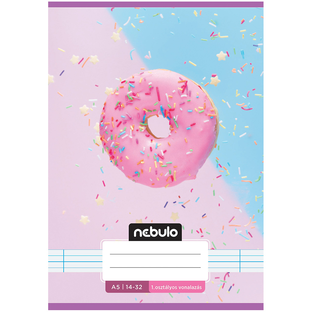 Nebulo: Плътно 1. клас поничка с шарка тетрадка 14-32 A/5 изображение 1