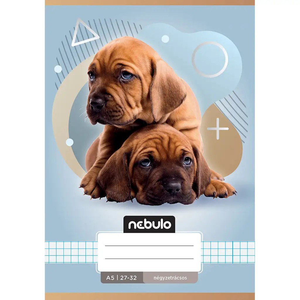 Nebulo: Тетрадка с квадратни листа с две кучета A/5 27-32 изображение 1