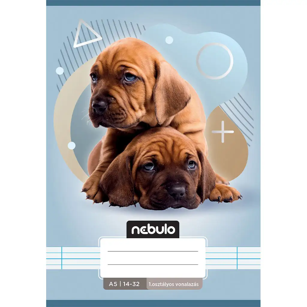 Nebulo: Тетрадка с редки за 1-ви клас A5 14-32 Животински - С кучета изображение 1