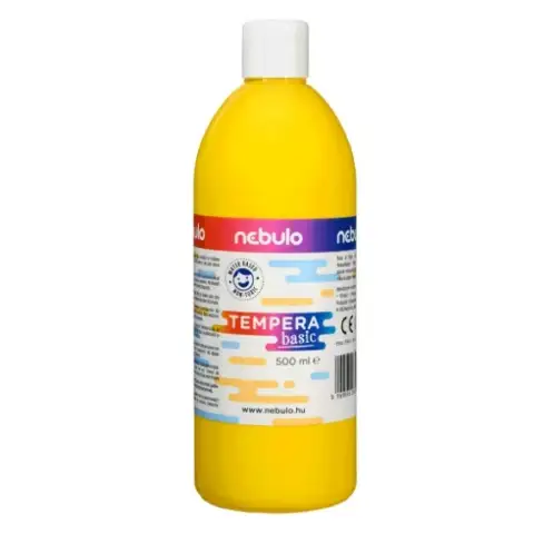 Nebulo: Жълта течна 500ml темперна боя в бутилка изображение 1