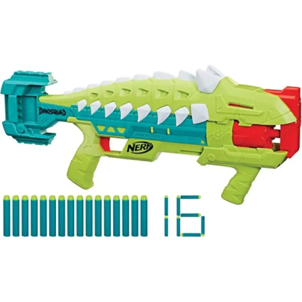 Nerf DinoSquad Armorstrike пистолет за стрелба с гъби - Hasbro изображение 2