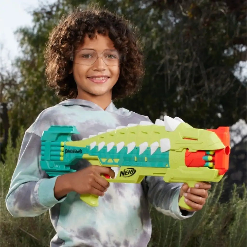 Nerf DinoSquad Armorstrike пистолет за стрелба с гъби - Hasbro изображение 3