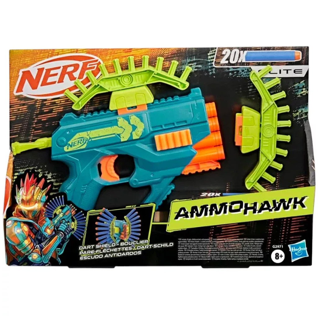 Nerf Elite Ammohawk пистолет за стрелба с гъби - Hasbro изображение 1