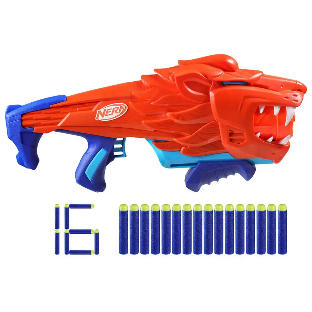 Nerf: Lionfury пистолет за стрелба с гъби с 16бр патрони - Hasbro изображение 2