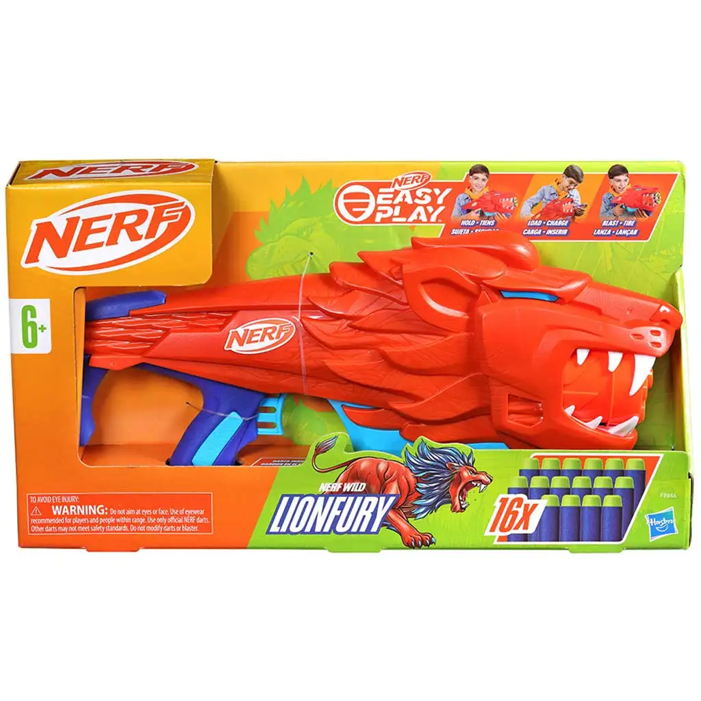 Nerf: Lionfury пистолет за стрелба с гъби с 16бр патрони - Hasbro изображение 1