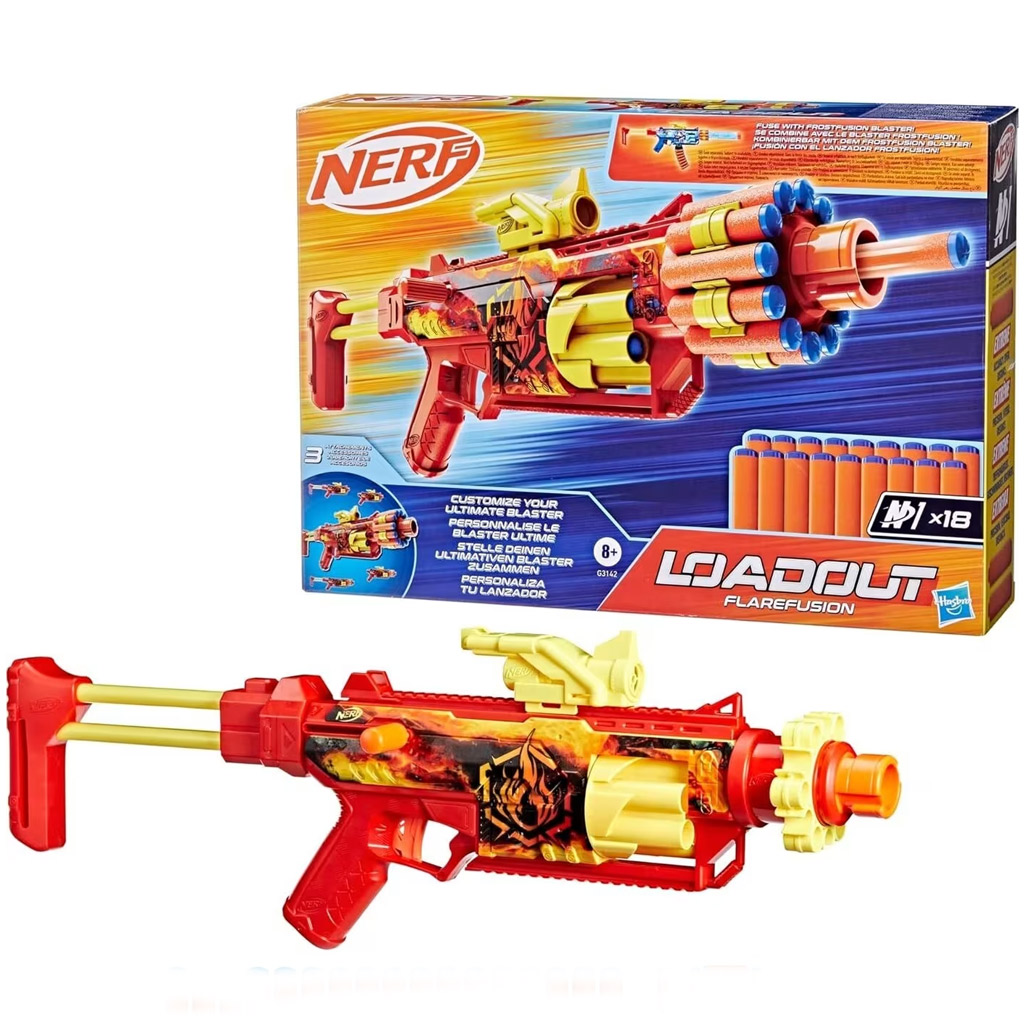 Nerf: Loadout Flarefusion пистолет за стрелба с гъби - Hasbro изображение 1