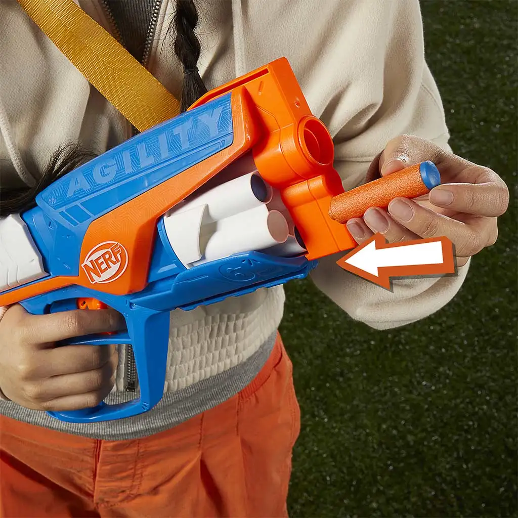 Nerf: N-Series: Agility пистолет за стрелба с гъби с 12 бр. патрони - Hasbro изображение 4