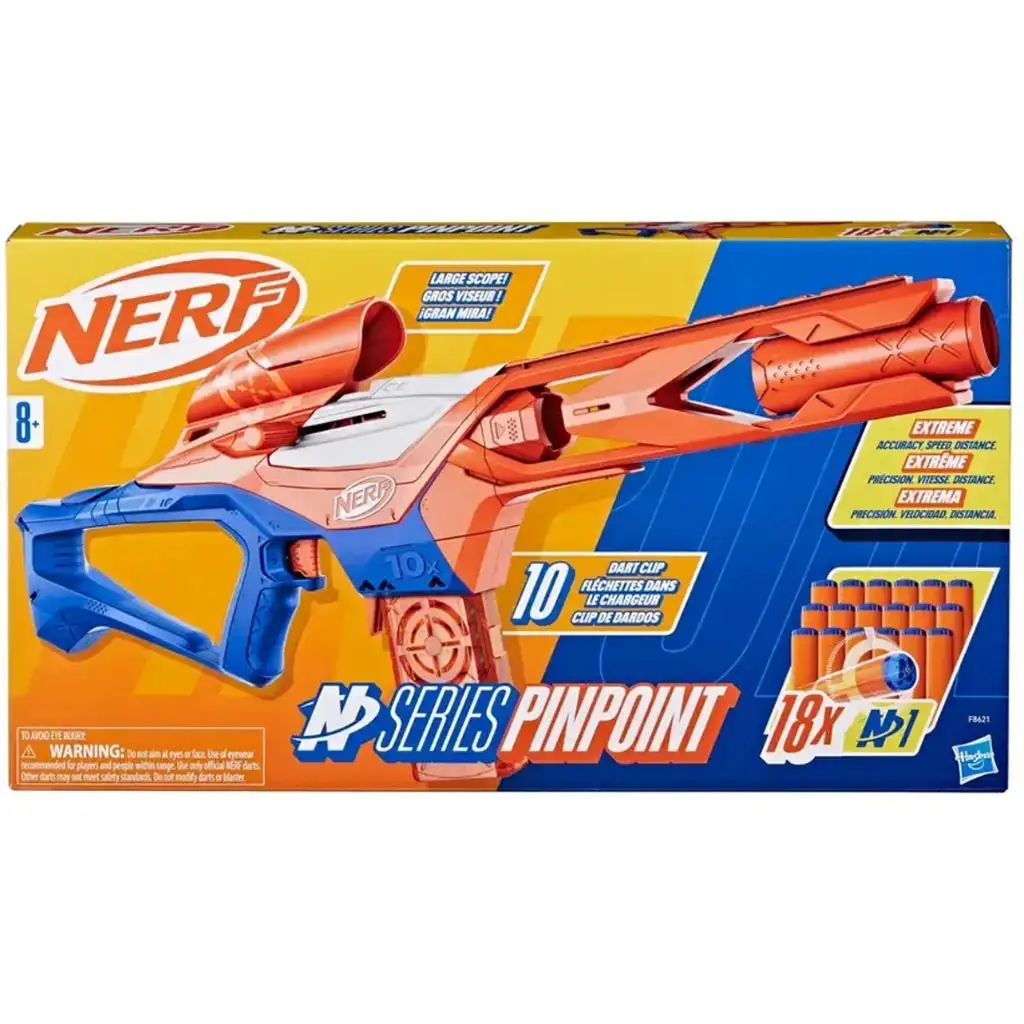 Nerf: N-Series: Pinpoint пистолет за стрелба с гъби с 18 патрона - Hasbro изображение 1