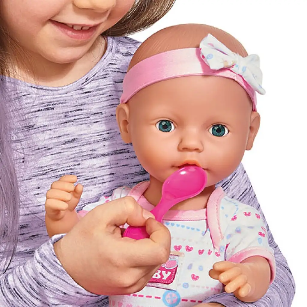 New Born Baby Пишкаща кукла с аксесоари 43см - Simba Toys изображение 4