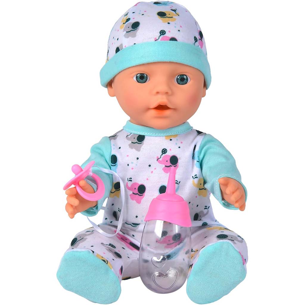 New Born Baby с биберон в костюм с елефанти - Simba Toys изображение 2