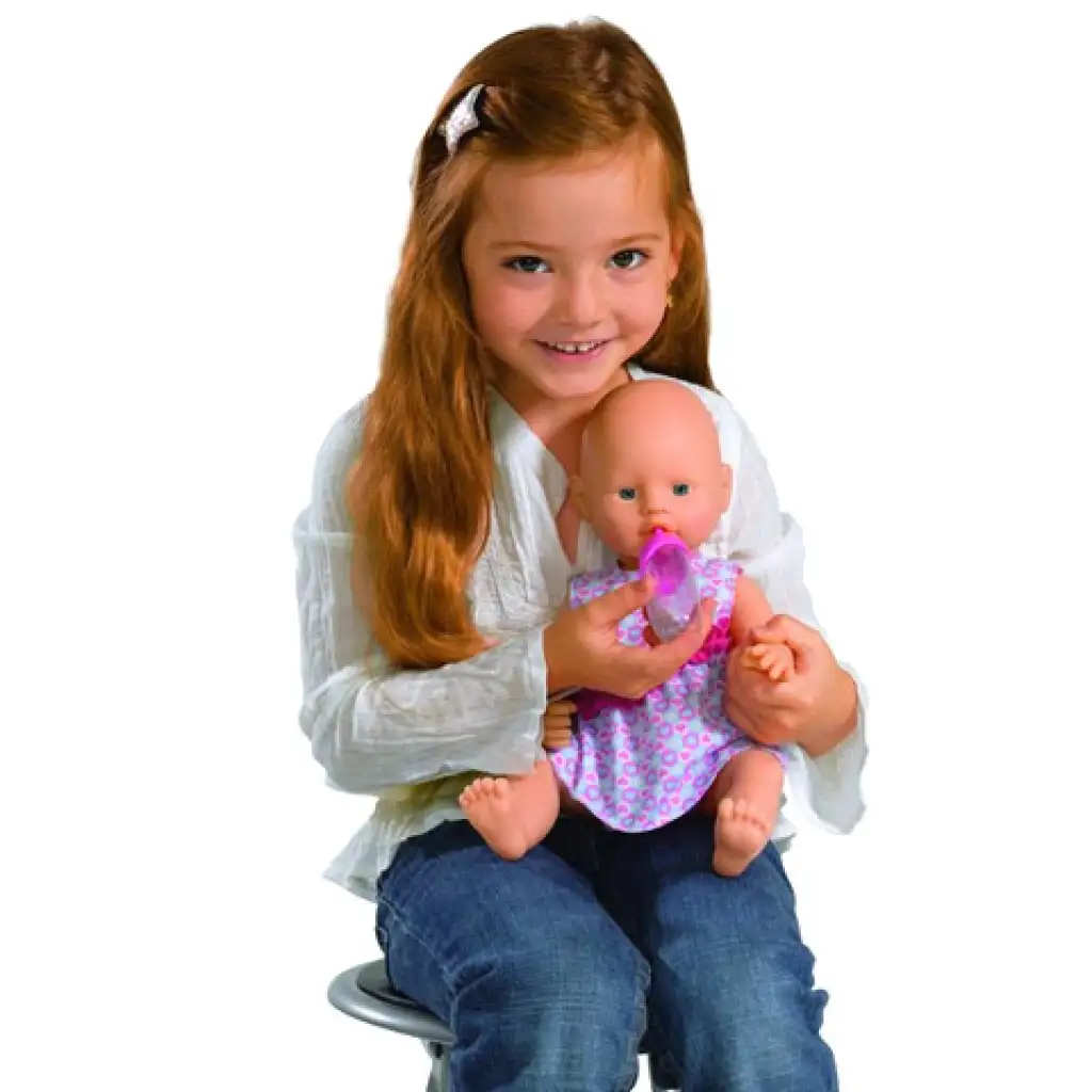 Новородено бебе Пишкаща кукла с аксесоари 38см - Simba Toys изображение 3