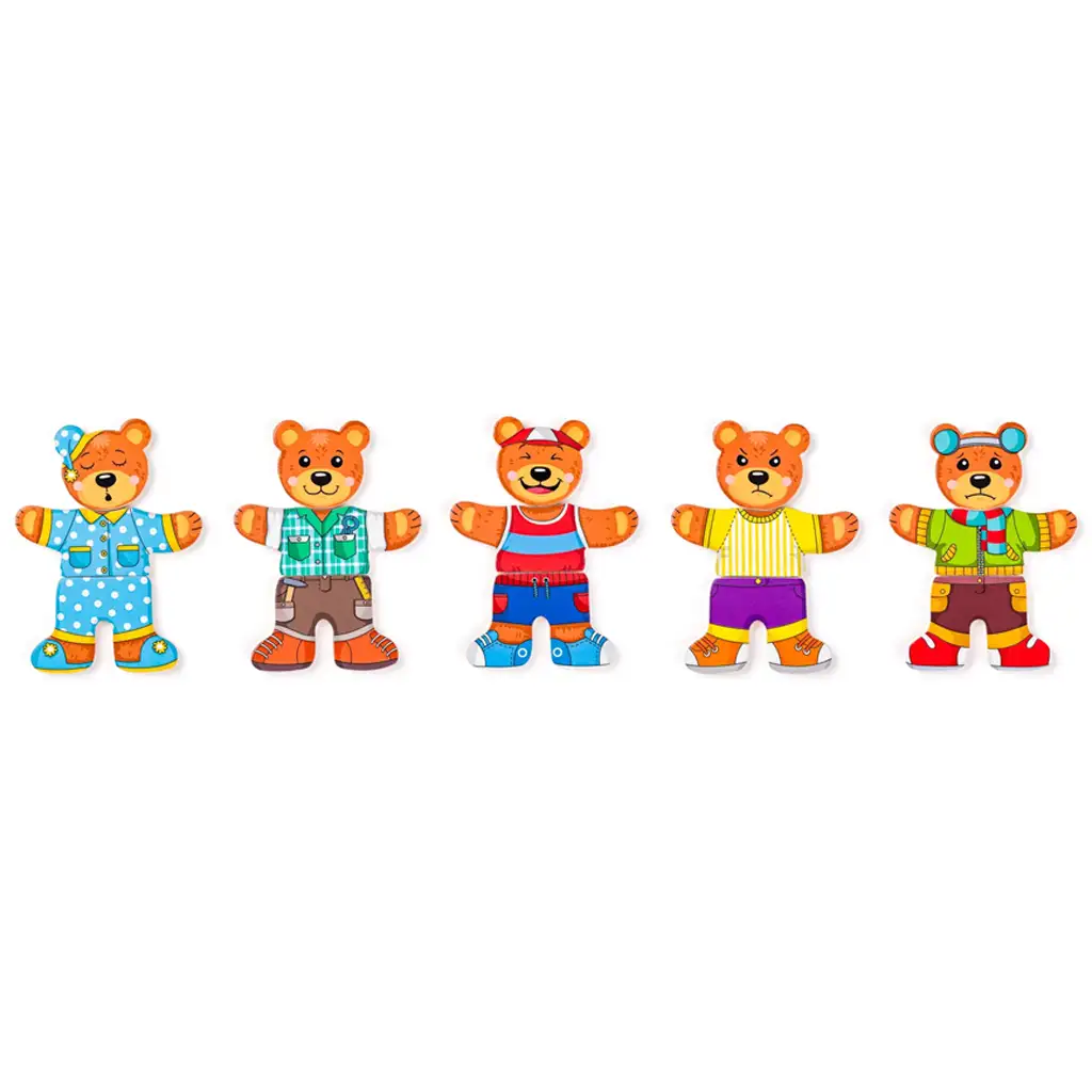 Облечена мечешка фамилия дървена пъзел - Woodyland изображение 4