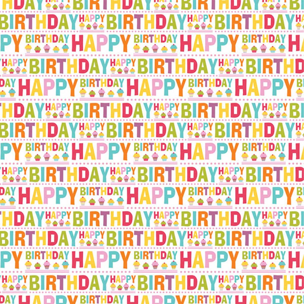 Опаковъчна хартия с надпис Happy Birthday 100x70cm изображение 1