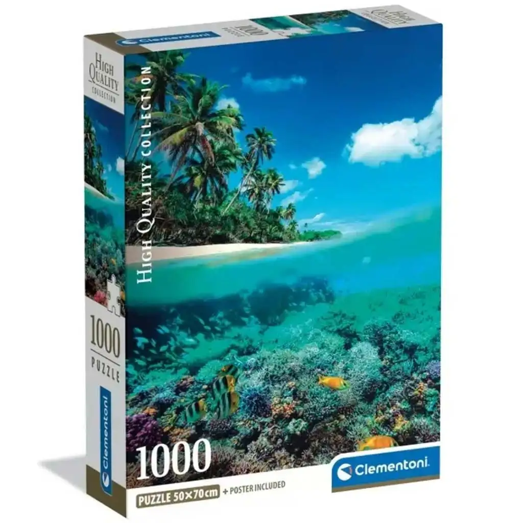 Отдих на острова 1000 части HQC пъзел с постер - Clementoni изображение 1