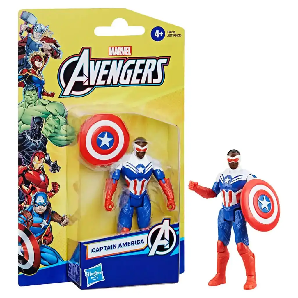 Отмъстителите: Фигура на Капитан Америка 10см (Сам Уилсън x Сокол) - Hasbro изображение 1