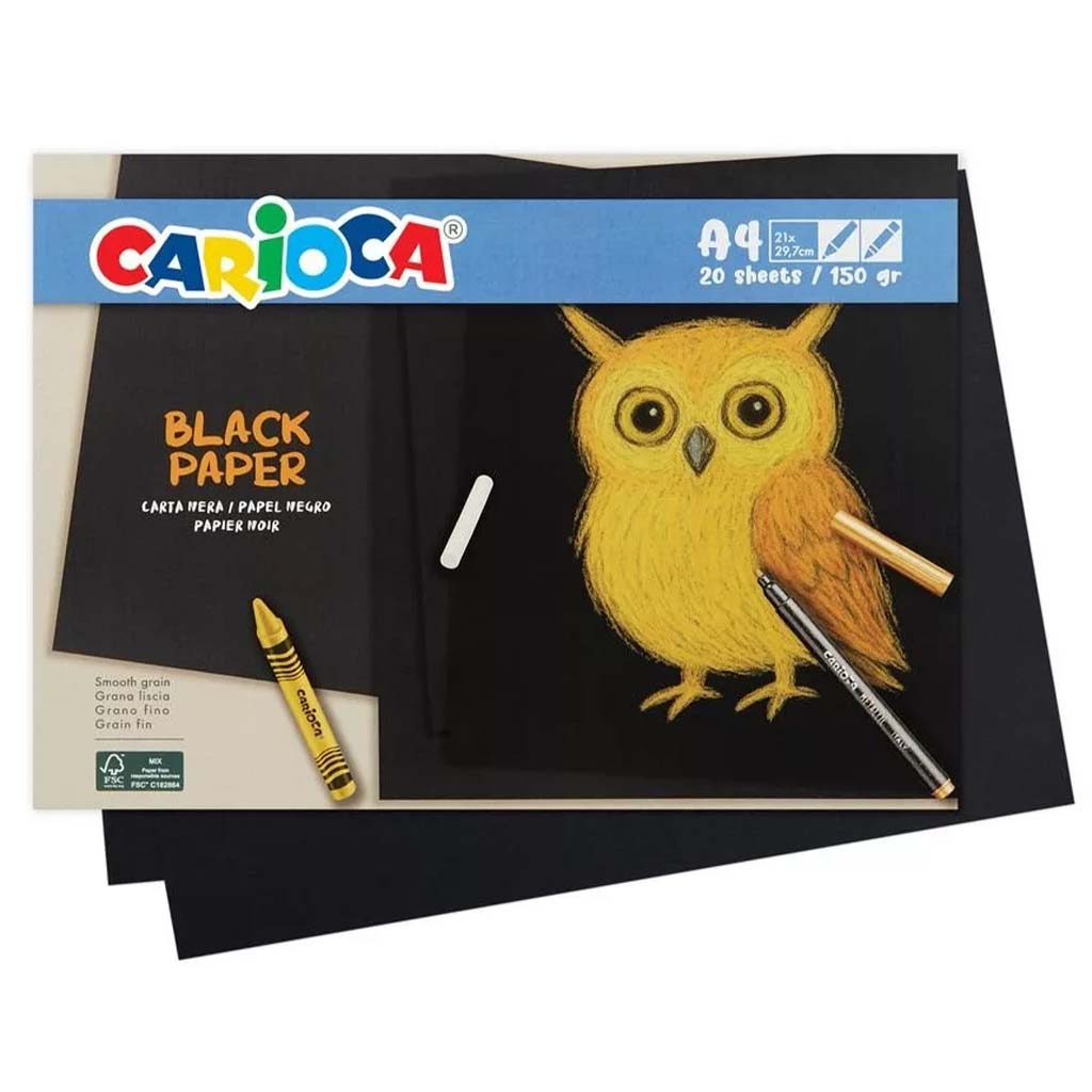 Пакет черни A4 листове 20бр - Carioca изображение 1