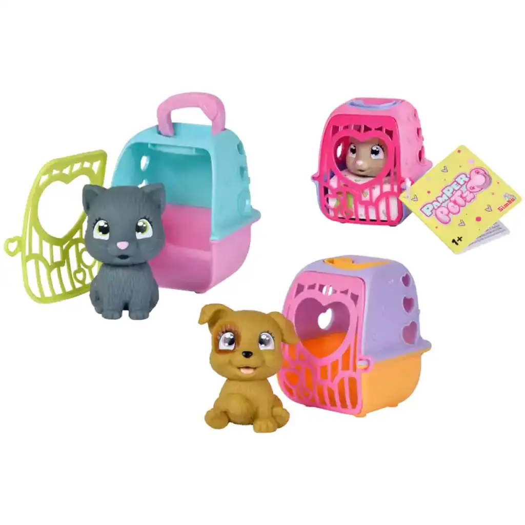 Pamper Petz: Мини осиновяеми домашни любимци с носилка - Simba Toys изображение 1