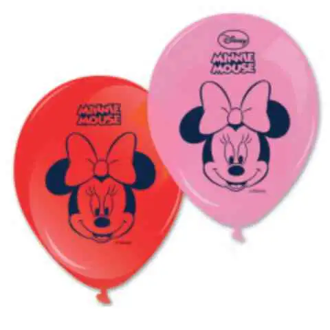Парти с цветни балони Minnie Mouse 8бр. комплект изображение 1