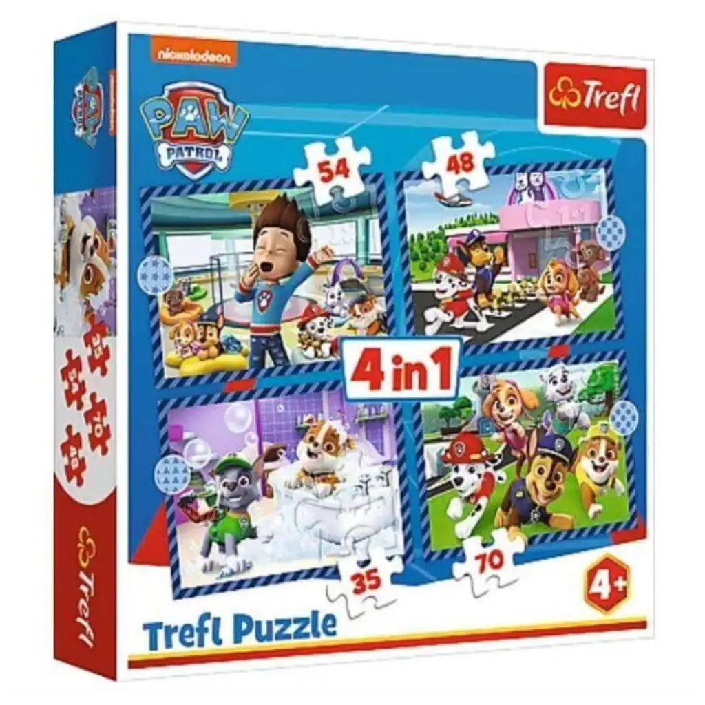 Pатрул на лапите 4 в 1 70-54-48-35бр. пъзел - Trefl изображение 1