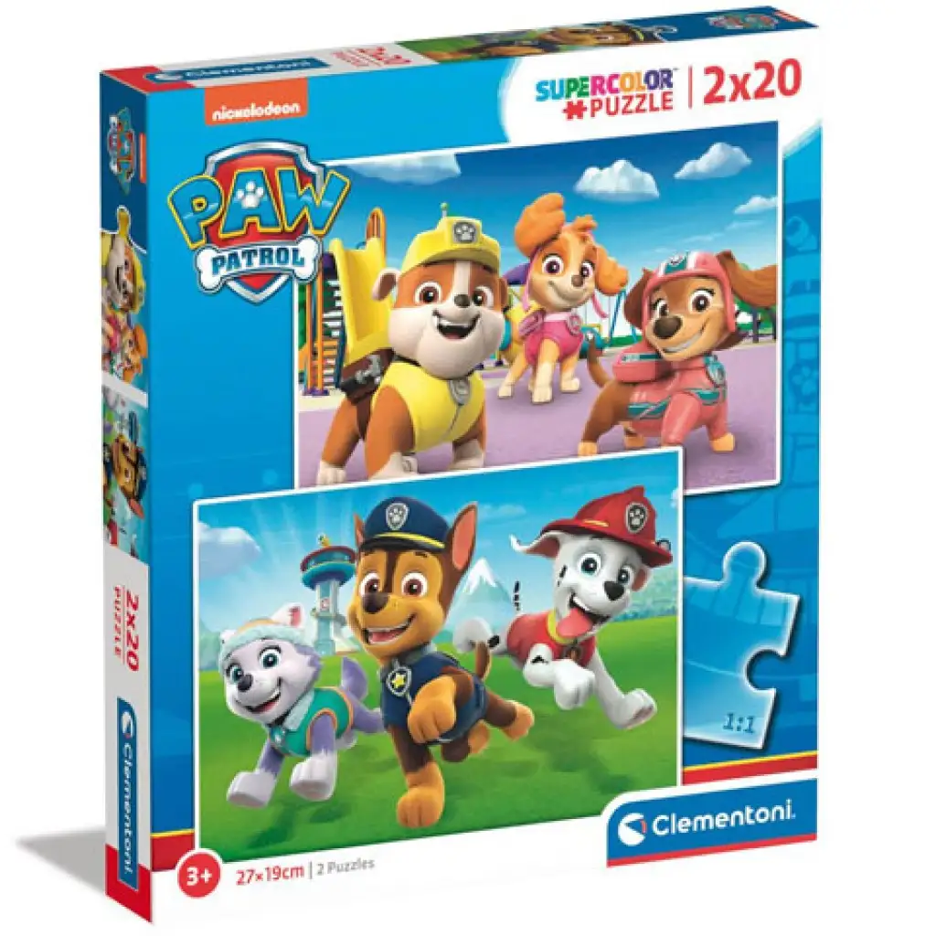 Pатрул на лапите Supercolor 2 в 1 2x20бр. пъзел - Clementoni изображение 1