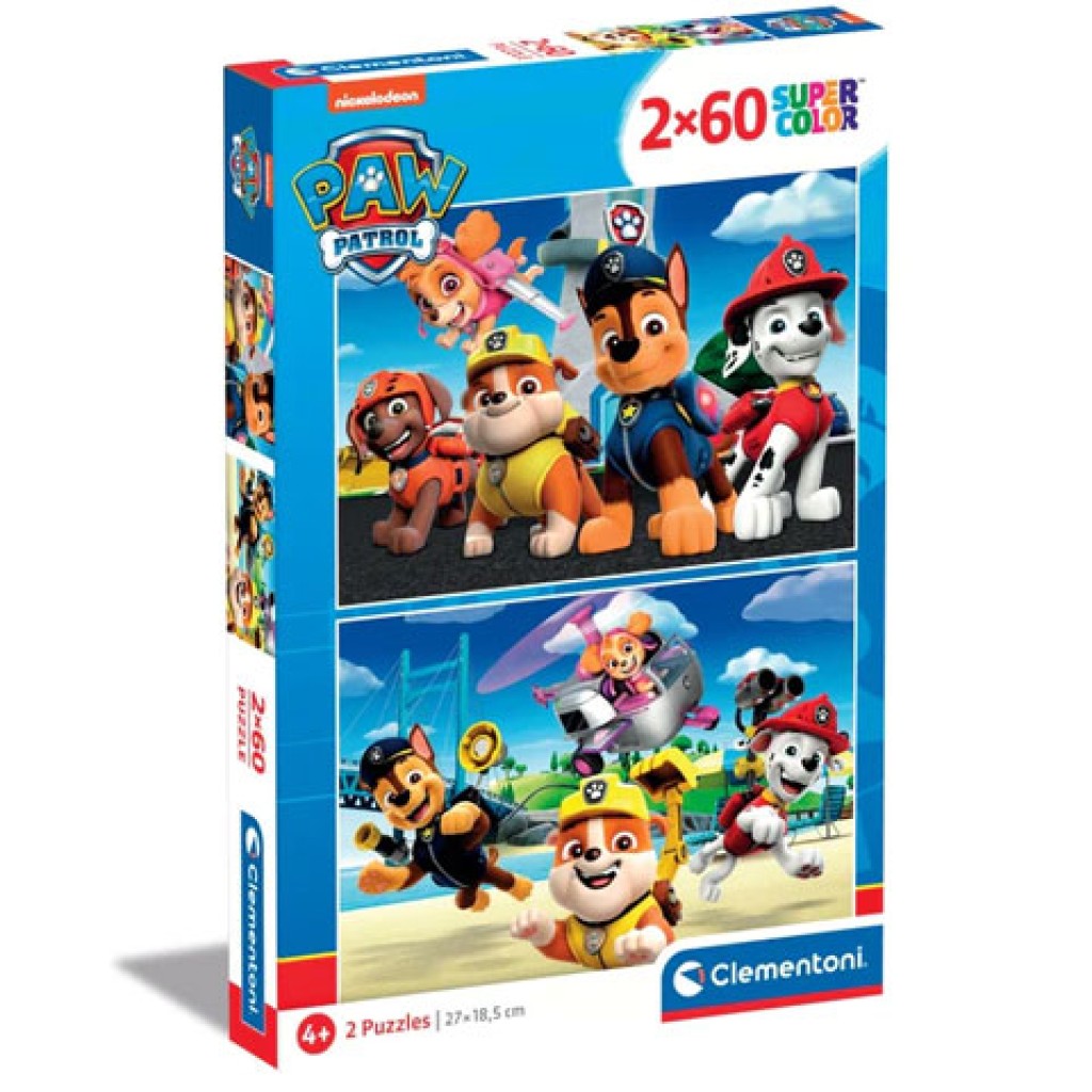 Pатрул на лапите Supercolor 2 в 1 2x60бр. пъзел - Clementoni изображение 1