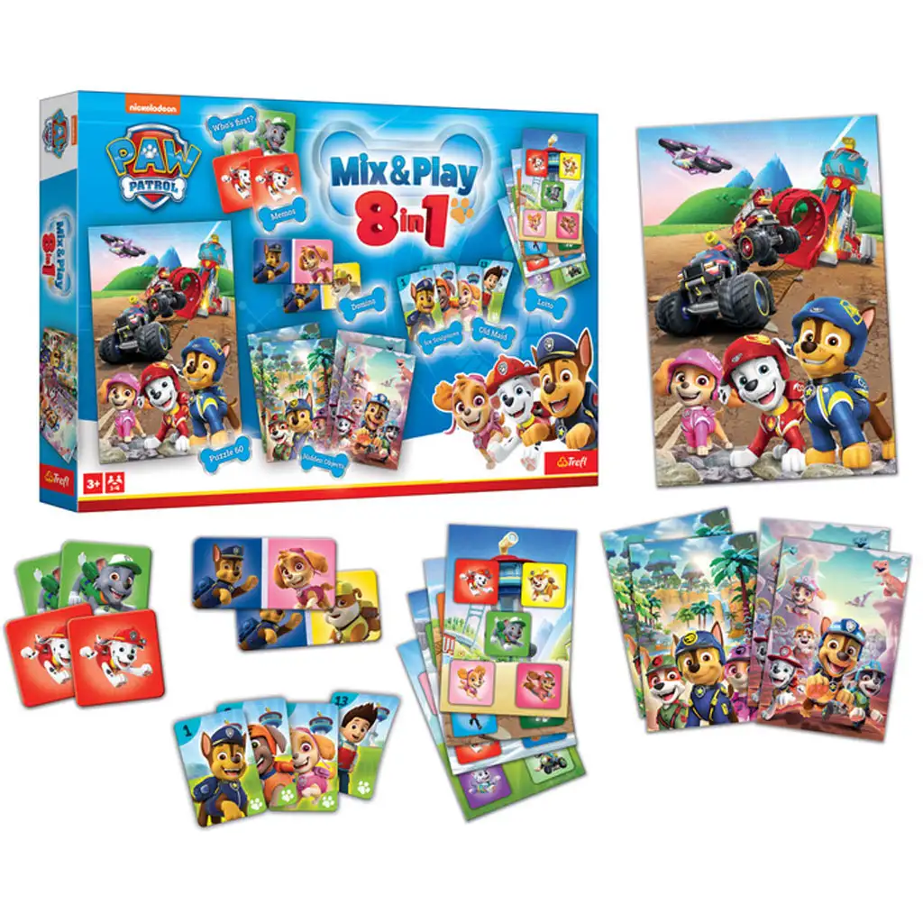 Paw Patrol 8 в 1 настолна игра колекция - Trefl изображение 2