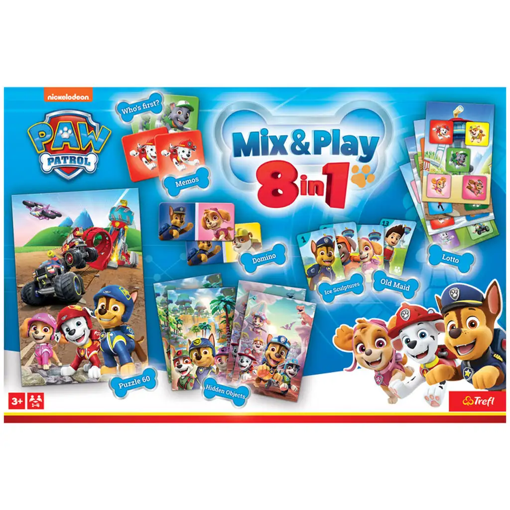 Paw Patrol 8 в 1 настолна игра колекция - Trefl изображение 1