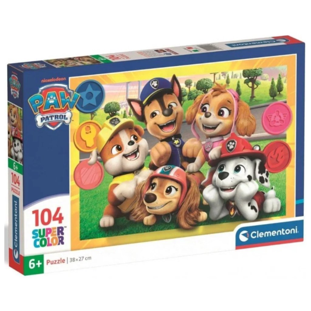 Пъзел Super Color Paw Patrol 104 части - Clementoni изображение 1
