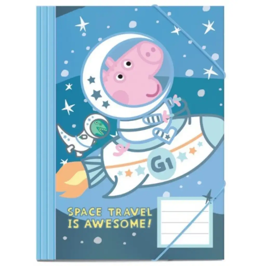 Peppa прасче в космоса гумена папка 25x35см изображение 1