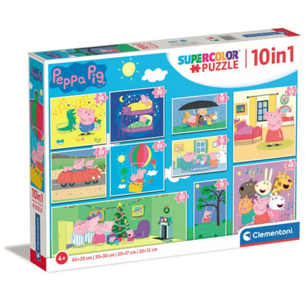 Peppa прасенце 10в1 пъзел комплект - Clementoni изображение 1