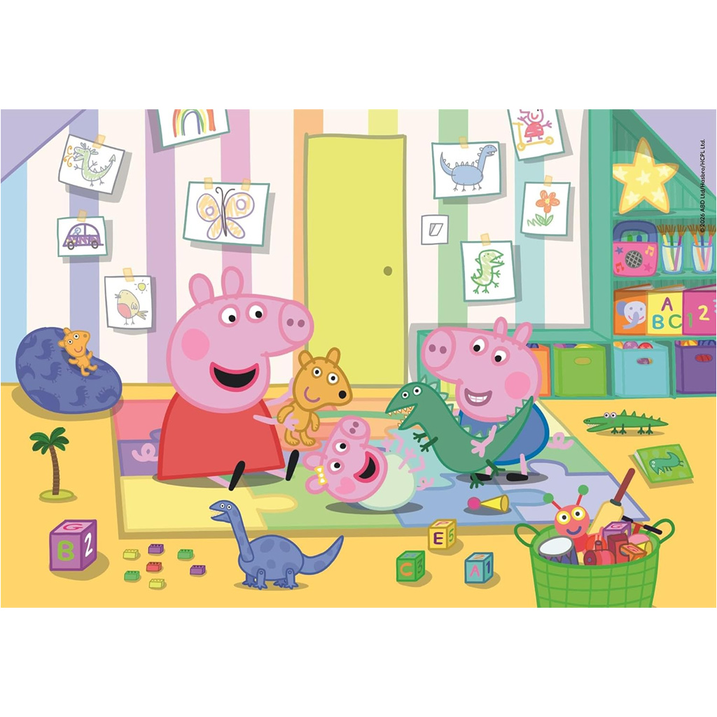 Peppa прасенце 2x20бр. Supercolor пъзел - Clementoni изображение 3