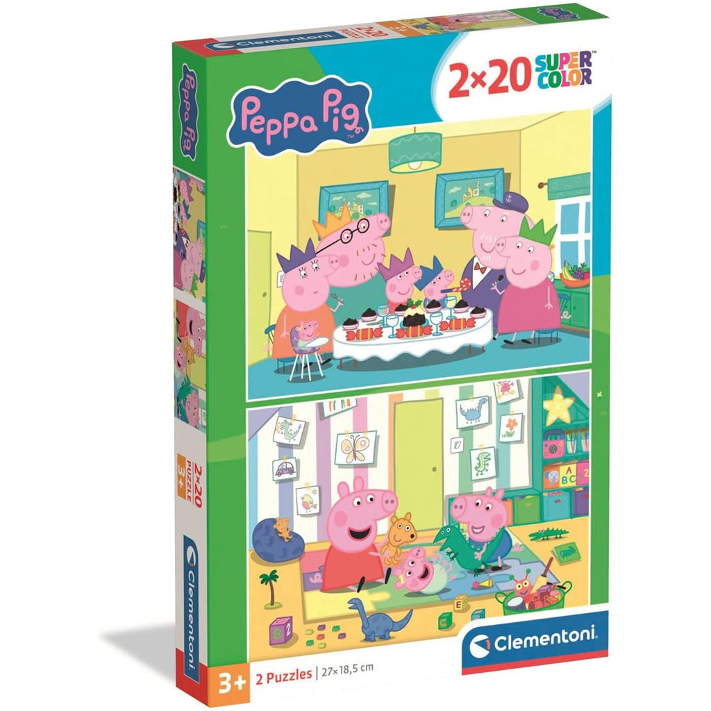 Peppa прасенце 2x20бр. Supercolor пъзел - Clementoni изображение 1