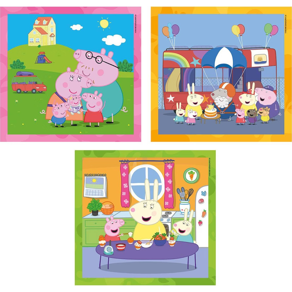 Peppa прасенце 3x48бр. Super Color пъзел - Clementoni изображение 2