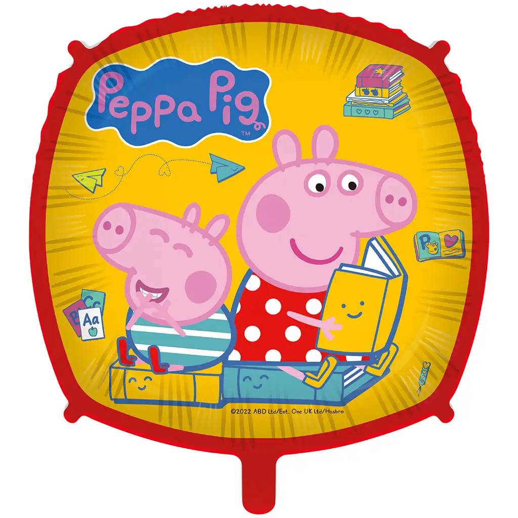 Peppa прасенце квадратен фолиен балон 46см изображение 1