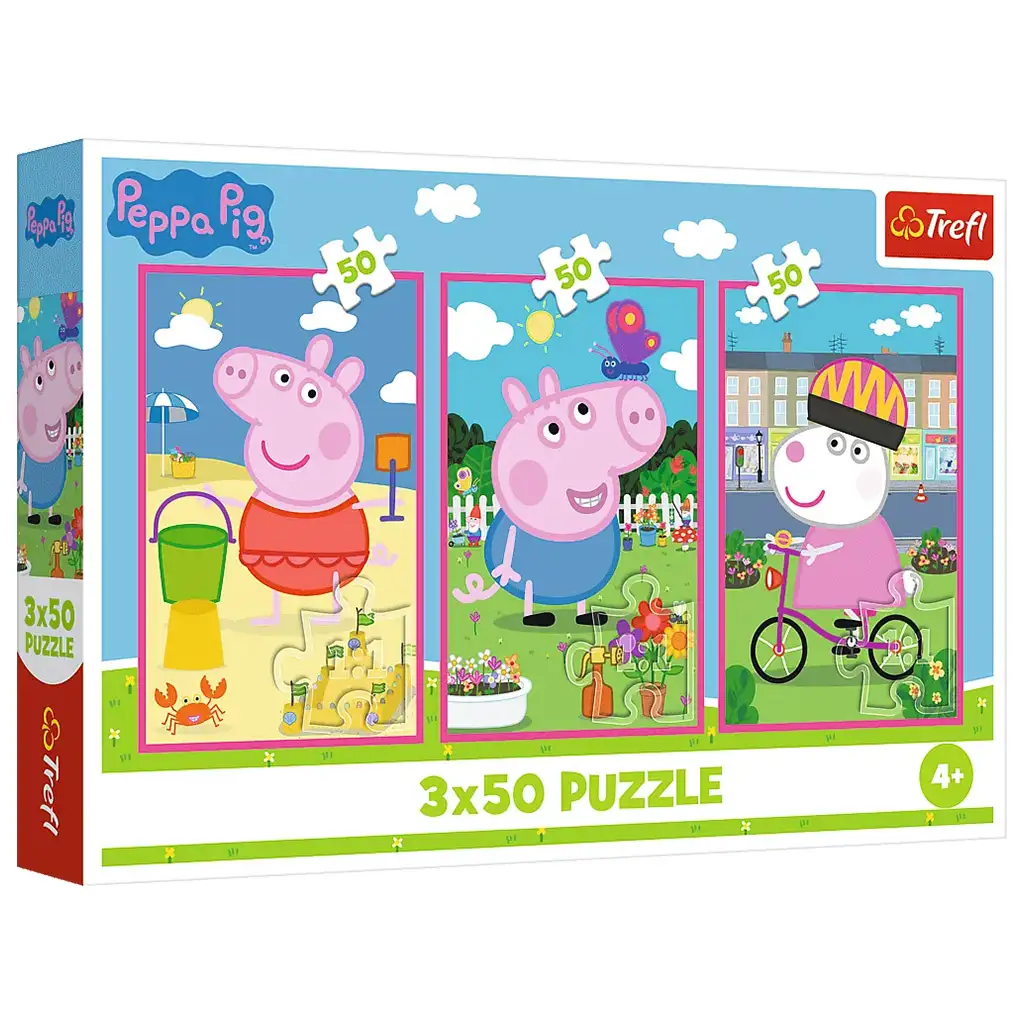 Peppa прасенце силата на приятелството 3x50бр. пъзел - Trefl изображение 1