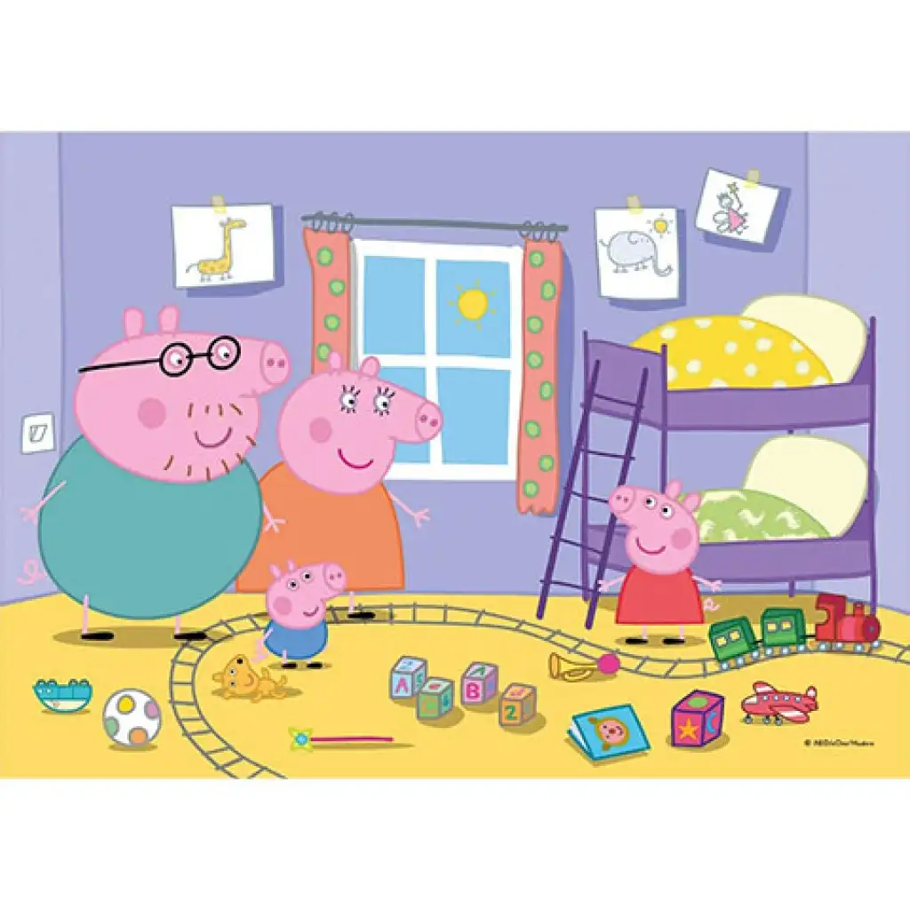 Peppa прасенце Supercolor 2 в 1 пъзел 2x20бр - Clementoni изображение 2