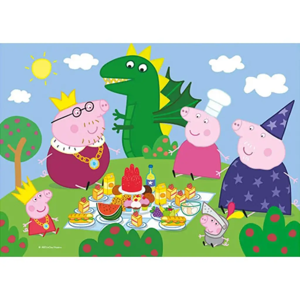 Peppa прасенце Supercolor 2 в 1 пъзел 2x20бр - Clementoni изображение 3