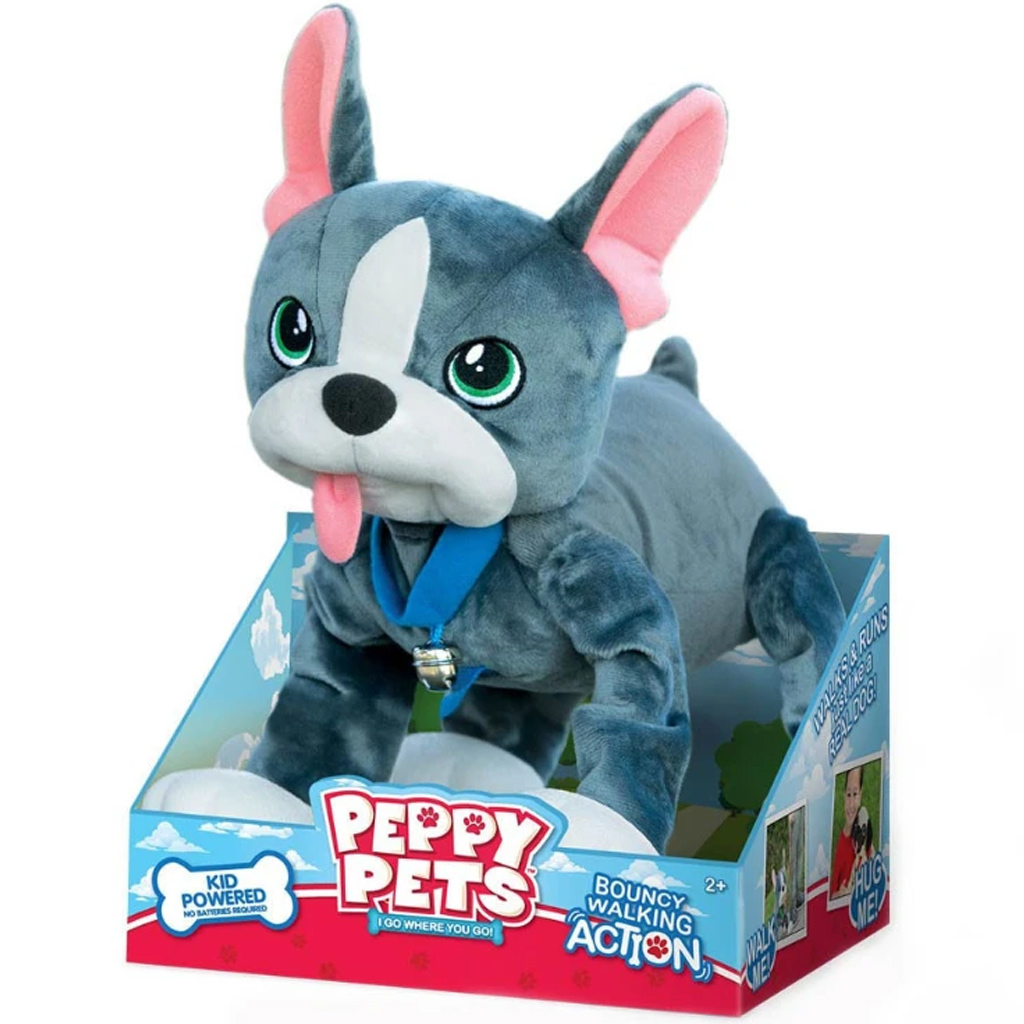 Peppy Pets: Френски булдог плюшено куче с каишка 28см изображение 1