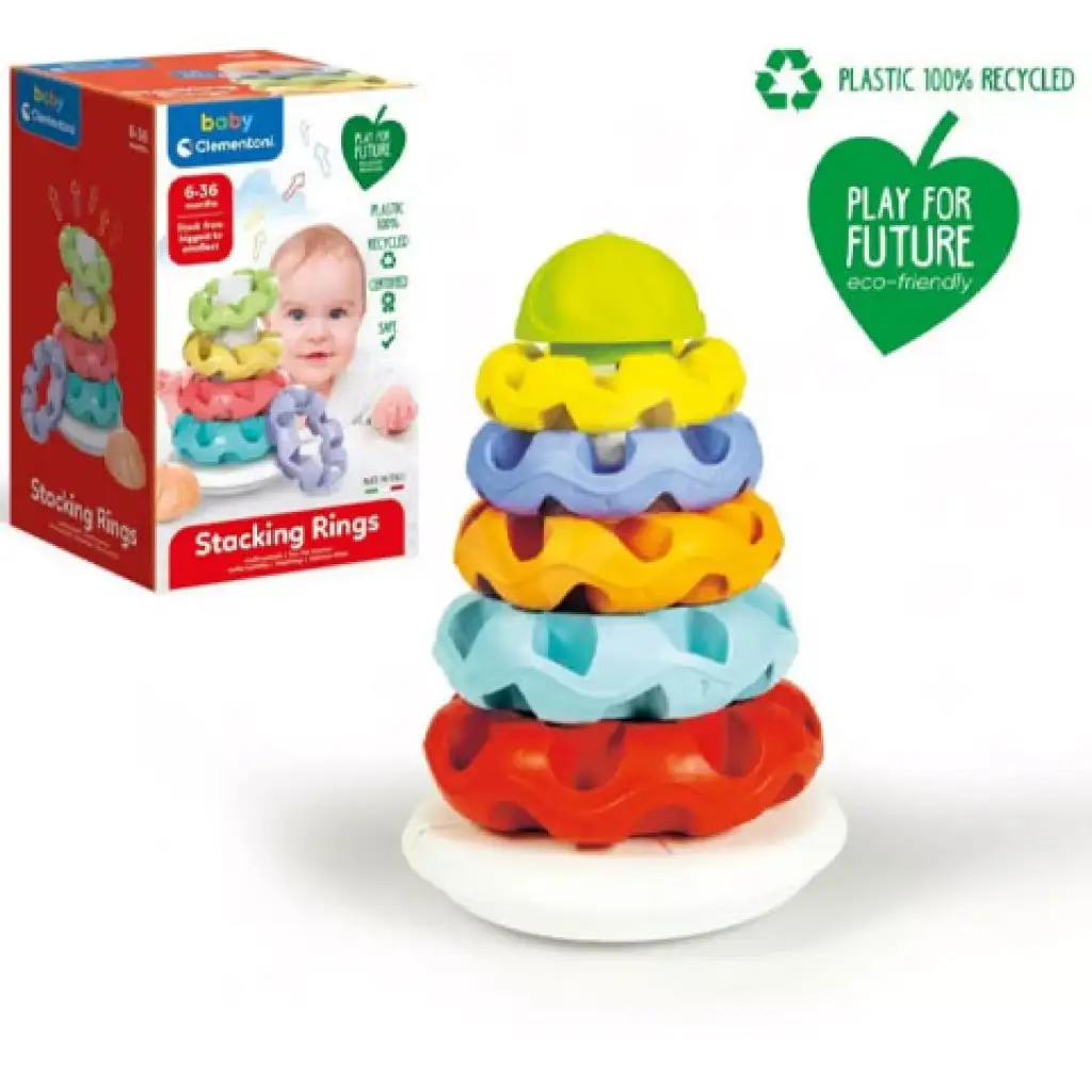 Пирамидата от пръстени 100%-ово рециклирана пластмаса - Clementoni baby изображение 3