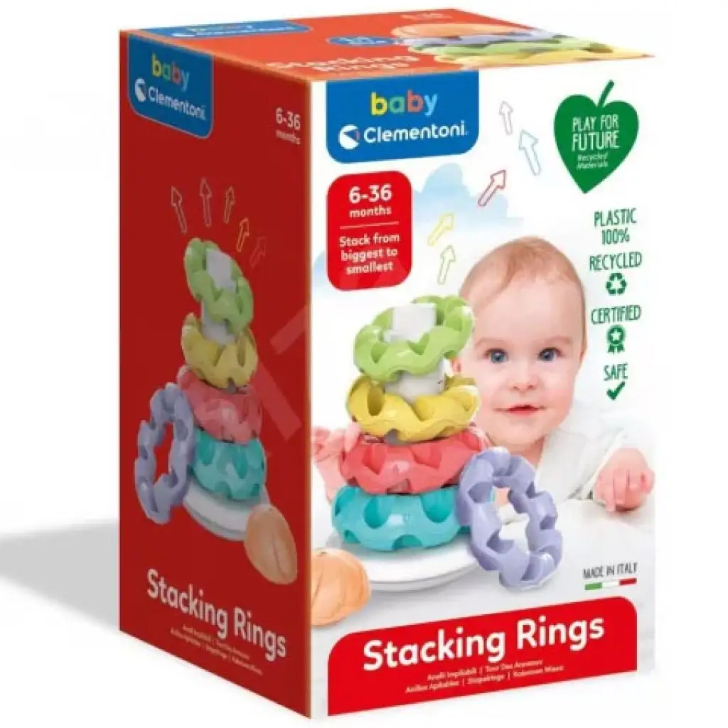 Пирамидата от пръстени 100%-ово рециклирана пластмаса - Clementoni baby изображение 1